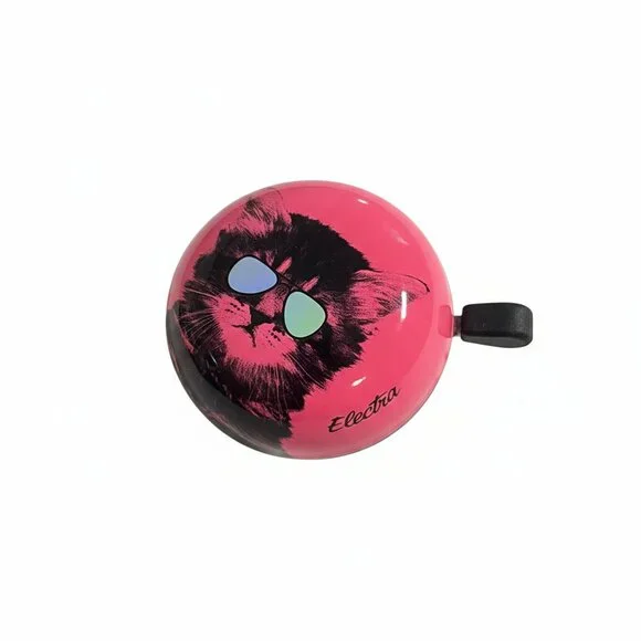Electra Bicycle Bell Cool Cat Pink Universal Handlebar Ringer - Picture 2 of 6